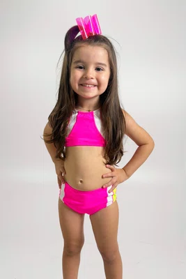 Conjunto Infantil Cores Rosa Neon