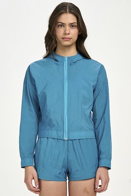 Jaqueta Cropped  Alto Giro Azul Petróleo