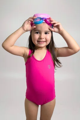 Maiô De Natação Infantil Rosa