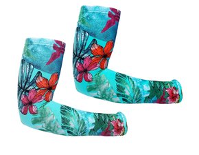 Manguito Ciclismo Floral Verde