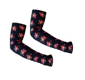 Manguito Ciclismo Mini Flores Vermelhas