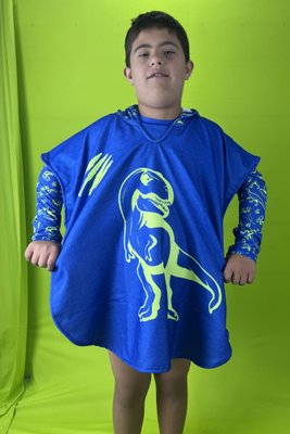 Roupão Infantil Azul Dino