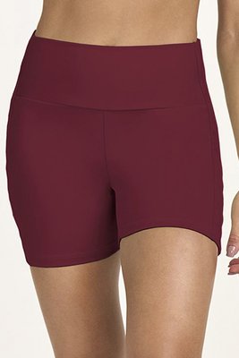 Bermuda Elástico Personalizado Alto Giro Marsala