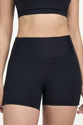 Bermuda Elástico Personalizado Alto Giro Preta