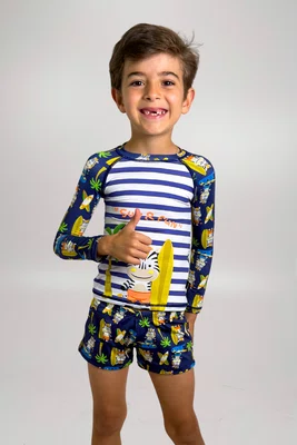 Sunga Infantil Marinho Zebras