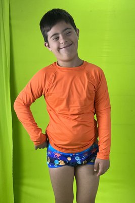 Sunga Infantil Fundo Do Mar Azul