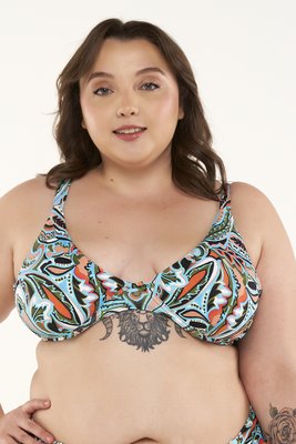 Sutiã Biquíni Ilha do Mel Plus Size Paisley Verde