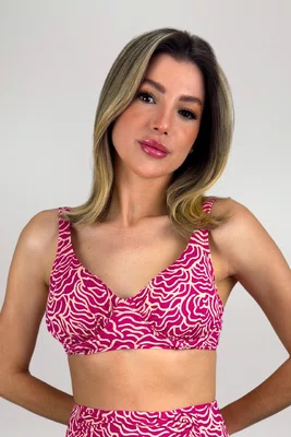 Sutiã Biquíni Amores Abstrato Pink