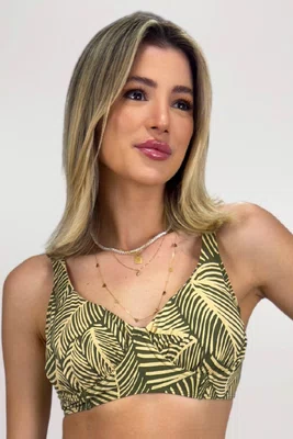 Sutiã Biquíni Amores Verde Musgo Folhas