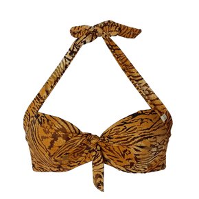 Sutiã Biquíni Bombinhas Animal Print Marrom