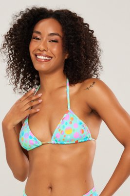 Sutiã Biquíni Farol Poá Colorido