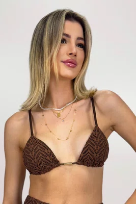 Sutiã Biquíni Laguna Renda Marrom