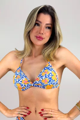 Sutiã Biquíni Noronha Floral Amarelo