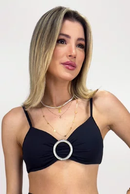 Sutiã Biquíni Tulum Preto Textura