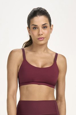 Top Elástico Personalizado Alto Giro Marsala