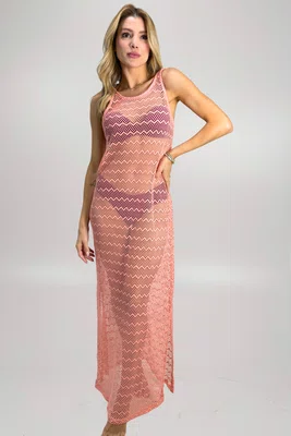 Vestido Longo Laranja Paraíba | Ilha Bikini