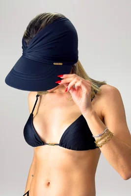 Viseira Turbante Com Proteção UV Preta