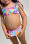 Conjunto De Biquíni Infantil Alças Duplas Flores