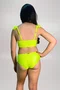 Conjunto Juvenil Babado Verde Neon Canelado