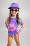 Blusa Infantil Com Proteção UV Flores