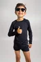 Blusa Infantil Proteção UV Preta IB SPORT