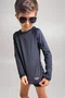 Blusa Infantil Proteção UV Preta IB SPORT