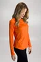 Blusa Penélope Manga Longa Laranja com Proteção UV | IB SPORT