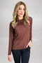 Blusa Penélope Manga Longa Marrom com Proteção UV | IB SPORT