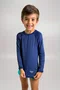 Blusa Infantil Proteção UV Azul Marinho IB SPORT