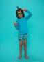 Blusa Infantil Proteção UV Azul Turquesa IB SPORT