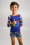 Blusa Infantil Com Proteção UV Dino Colorido