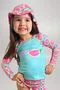 Blusa Infantil Com Proteção UV Laranjas Neon