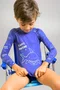 Blusa Infantil Com Proteção UV Marinho Tubarão