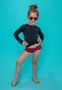 Blusa Infantil Proteção UV Preta IB SPORT