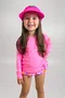 Blusa Infantil Proteção UV Rosa Neon IB SPORT