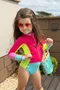Body Infantil Manga Longa Rosa