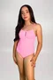 Maiô Juvenil Pajuçara Canelado Rosa Neon