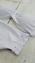 Hot Pants Com Detalhes Laterais Branco Texturizado