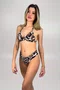 Calcinha De Biquíni Noronha Preto Animal Print