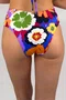 Calcinha De Biquíni Praia Brava Floral Preto