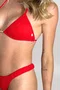 Calcinha De Biquíni Praia Mole Vermelho Textura