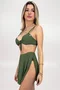 Hot Pants Saia Riacho Verde Musgo