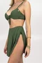Hot Pants Saia Riacho Verde Musgo