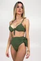 Hot Pants Saia Riacho Verde Musgo