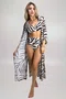 Saída de Praia Camisa Longa Zebra Print Adriana| Ilha Bikini