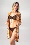 Camisa Amores Animal Print Caramelo