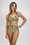 Hot Pants Amores Verde Musgo Folhas