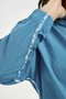 Jaqueta Cropped  Alto Giro Azul Petróleo