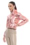Jaqueta Puffer Metalizada Rosé