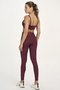 Legging Elástico Personalizado Alto Giro Marsala